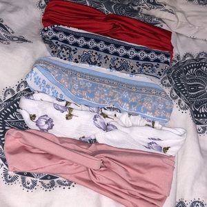 set of 5 stretchy headbands